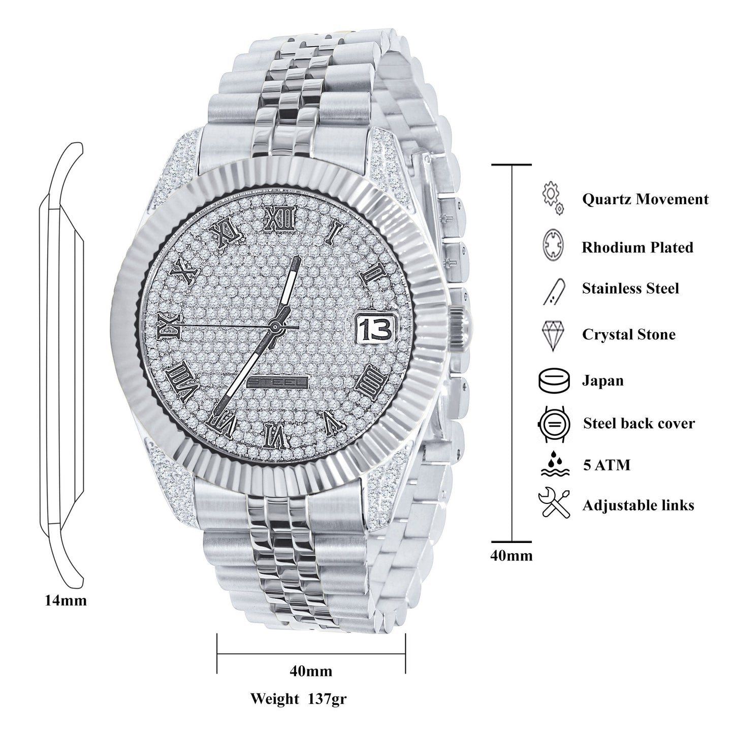 PEART STEEL TIMEPIECE  I 530571